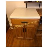 Oak base cabinet with drawer and (2) doors