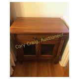Solid Wood Night stand w/ drawer & doors