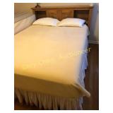 Quality queen size bed, Maple Bookcase head board