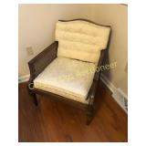 Matching pair of cane side arm chairs