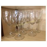 (8) wine glasses