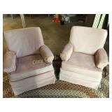 Pair of retro living room swivel rockers