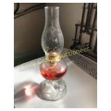 Kerosene lamp with starburst base