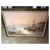 Oil on canvas painting,