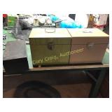 (3) Metal file boxes, 1 comes with key