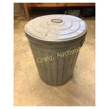 Galvanized trash can with lid, 20 gal.