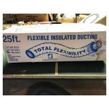 Flexible 25’ air insulated ducting, new in box,