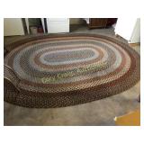 Older large oval area rug