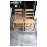 Matching Pair Of Oak Chairs