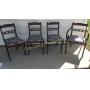 4 inlaid mahogany dining chairs: