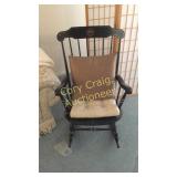 Black Wood Rocking Chair