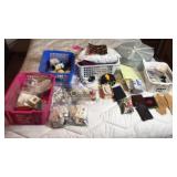 Assorted Buttons, Lint Roller, Coin Bags,