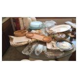 Wood Center Pieces, Glass Dishes, Cut Glass,