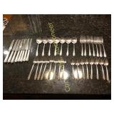 38 pcs of silver plated flatware,