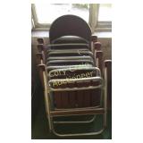 (4) Outdoor Aluminum Wood Chairs (1) Folding