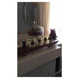 Candle Holder, Clear Glass Dish With Lid