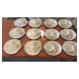 (12) Lefton China Hand Painted Snack Sets