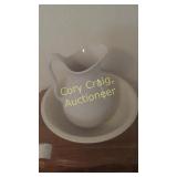 Ceramic Pitcher And Bowl