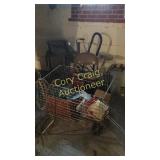 Bike, Chair, Rackets, Trash Can, Dog Kennel With