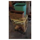 Metal Microwave Cart With Misc