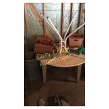 Trash Can, Two Tables, Chicken Wire, Misc