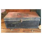 Old Wood Tool Box With Assorted Tools