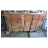 Old Wood Cabinet With Contents