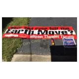 Winston Banner With Hole, Two Nascar Flags