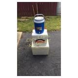 Rubbermaid Water Jug , (2) Foam Coolers