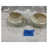 Belleek Sugar / Creamer