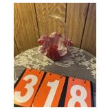 Cranberry Glass BAsket