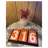 Cranberry Fluted Vase