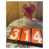 Cranberry Ruffled Edge Vase