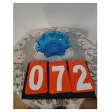 Blue Ruffled Bowl 3"
