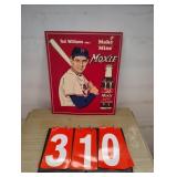 Newer Ted Williams Moxie Metal Sign