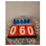 (5) Glass Blue Birds