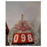 Pink Iridescent Basket 12"