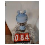 Quoizel Blue Huricanne Style Lamp w/ Prisms
