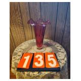 Cranberry Vase 11"