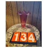 Cranberry Vase 11"
