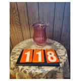 Cranberry Vase 10"