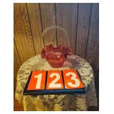 Fenton Ruffled Basket 10"