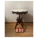 Victorian Antique Rosewood Marble Top Table