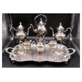 Antique Silver Plate English Tea & Coffee Service