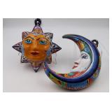 Mexican Ceramic Moon and Sun