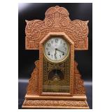 Sessions Pressed Oak  Kitchen Clock