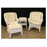 4-Piece Plastic Wicker Set
