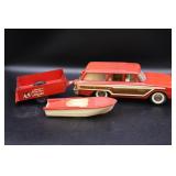 Buddy L Station Wagon Camper & Boat
