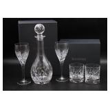 Waterford "Nocturne" Decanter, Goblets, Double