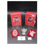 3 Waterford Crystal Angel Ornaments